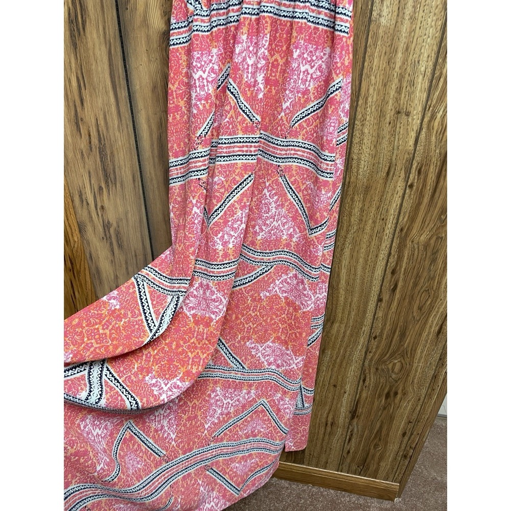 MinkPink Eastern Aztec Pink‎ Black Print Maxi Dress XS elastic waist - Picture 4 of 8